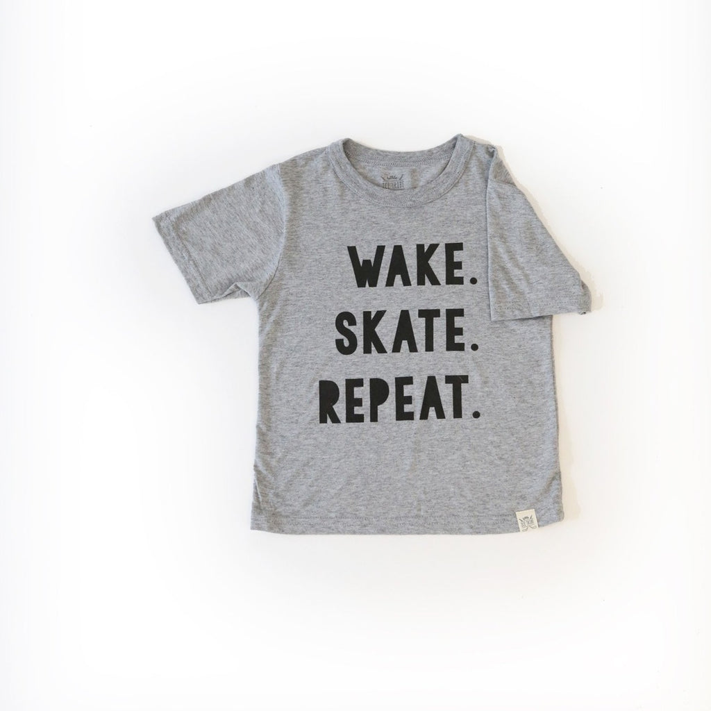 Wake. Skate. Repeat. Youth Tee