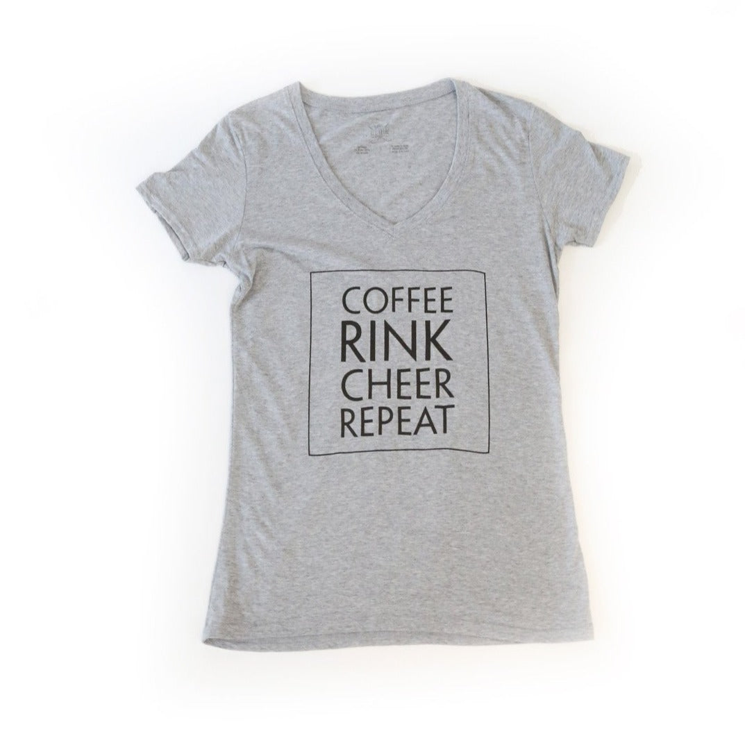 Coffee Rink Cheer Repeat Tee